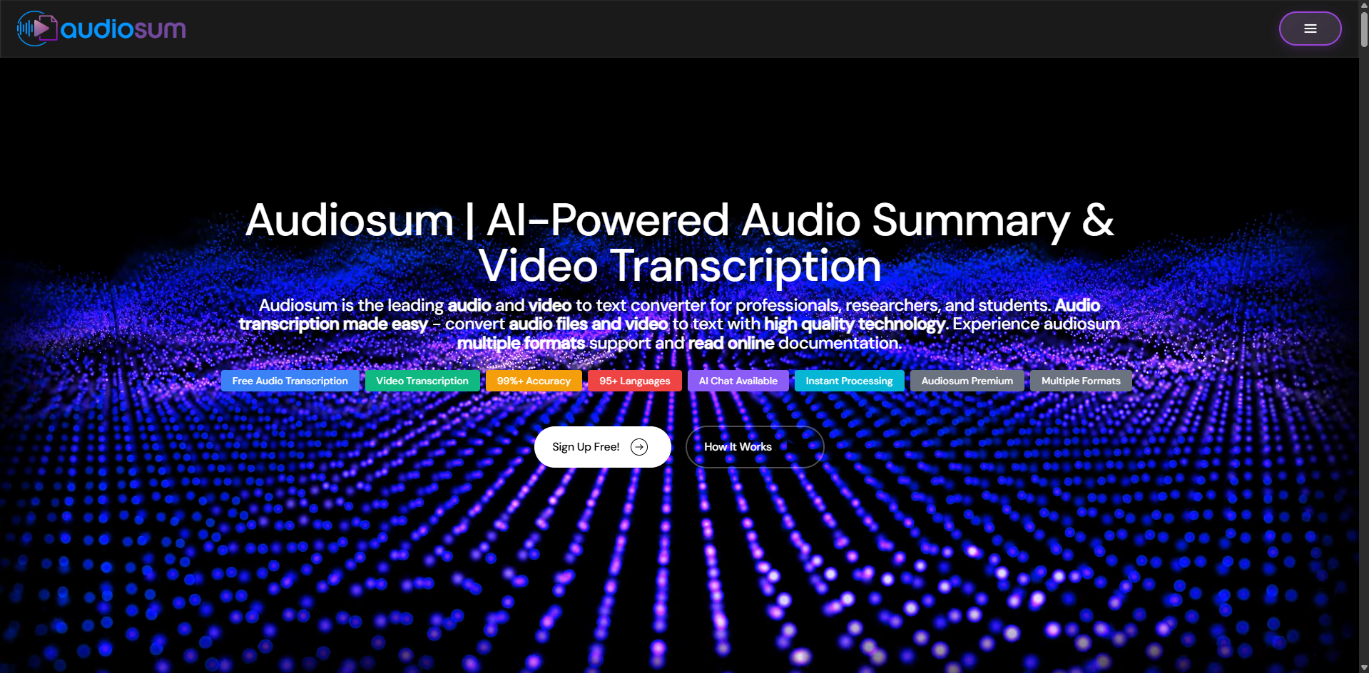Audiosum Demo Video